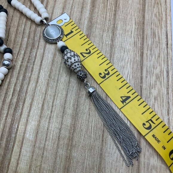 Lucky Brand Multi Color Beaded Tassel Pendant Necklace - Picture 7 of 7